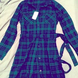 Plaid flannel dress